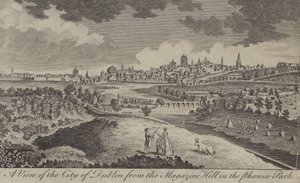 Vue de la ville de Dublin depuis Magazine Hill dans le Phoenix Park