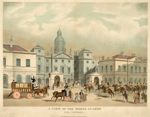 Vue de la Garde à cheval, depuis Whitehall