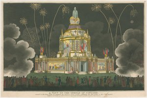 Vue du temple de la Concorde - English School