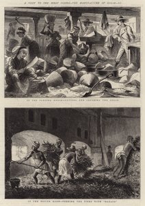 Visite aux Antilles, la fabrication du sucre, III (gravure) - English School