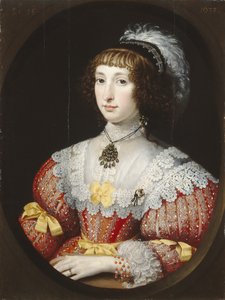 Jeune femme avec une coiffe à plumes - English School
