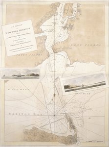 Une carte du port de New York, 1774-1779 - English School