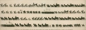 Vue correcte du cortège funèbre de feu Sa Très Gracieuse Majesté la reine Caroline lorsqu