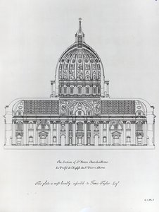 Une coupe transversale de Saint-Pierre, Rome