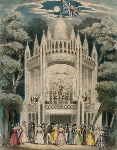 Une danse aux jardins de Vauxhall, Londres - English School