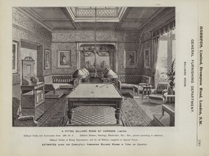Une salle de billard aménagée par Harrods