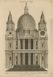 Élévation géométrique de la façade ouest de la cathédrale Saint-Paul - English School
