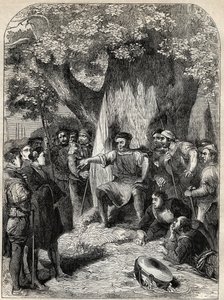 Un groupe de dissidents à Norfolk pendant la rébellion de Robert Kett en 1549 - révolte à Norfolk, Angleterre sous le règne d