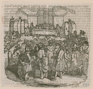 Une loterie; datée 1750 - English School
