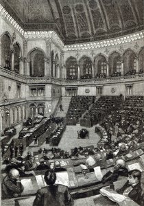Une séance nocturne à la Chambre des députés italienne, tirée de 