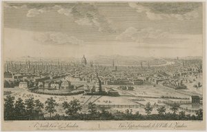 Vue nord de Londres. Depuis Pentonville Hill - English School