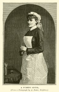 Une infirmière militaire (gravure) - English School