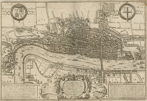 Plan de Londres, Westminster et Southwark tel qu
