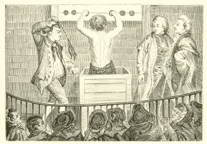 Une flagellation publique dans la cour de la Sessions House de Londres