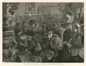 Une vente aux enchères de déblaiement ferroviaire à la gare de Kings Cross - English School