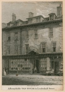 Une maison ancienne remarquable à Leadenhall Street, Londres - English School