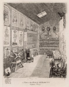 Une pièce dans la maison de A H Burkitt, Clapham, Surrey - English School