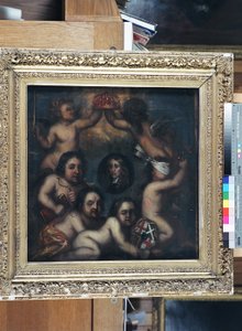 Une satire de Richard Cromwell se voyant offrir la couronne, c.1659 - English School