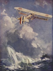Un hydravion bombardant un sous-marin - English School
