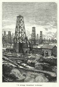 Un étrange paysage dévasté (gravure) - English School