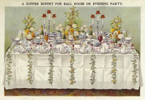 Un buffet de souper pour salle de bal ou soirée - English School