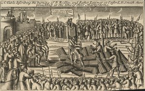 Tableau décrivant le bûcher de l