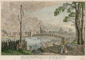 Vue du pont de Fulham, Londres, sur la Tamise depuis Putney - English School