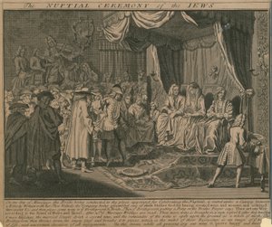 Vue de plusieurs des principales coutumes religieuses : La cérémonie nuptiale des juifs - English School