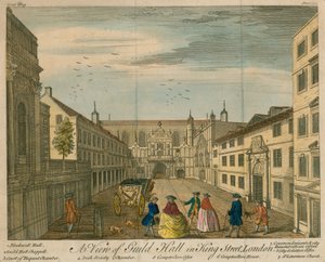 Vue du Guildhall dans King Street, Londres - English School