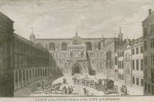 Vue du Guildhall de la Ville de Londres - English School