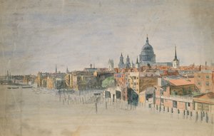 Vue de la rivière Thames, Londres - English School