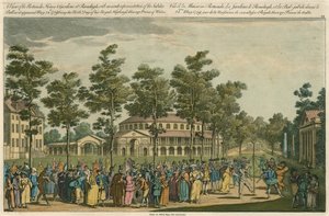 Vue de la maison et des jardins de la Rotonde à Ranelagh, Londres - English School