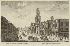Vue de la Bourse Royale à Londres