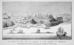 Vue de la ville de Québec en Nouvelle-France en Amérique