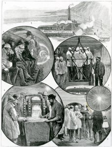 Visite au tunnel sous la Manche, illustration de The Graphic 4 mars 1882 - English School