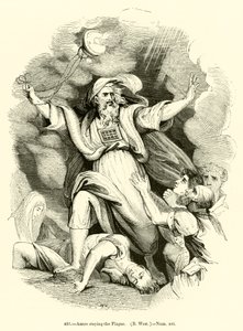 Aaron arrêtant la peste, B West, Nombres xvi - English School