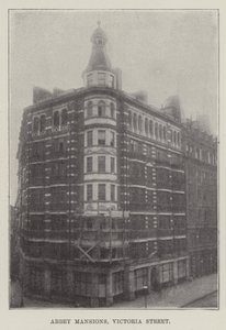 Abbey Mansions, rue Victoria (gravure) - English School