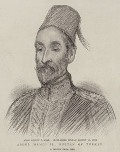 Abdul Hamid II, sultan de Turquie (gravure) - English School