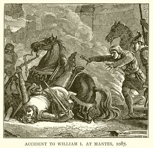 Accident de Guillaume Ier à Mantes, 1087 - English School