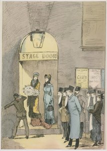 Actrices à la porte de scène d