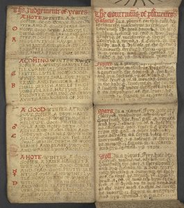 Almanach, contenant table des lettres dominicales et des nombres d