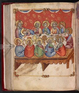 Add. 17466, f.107v La Cène - English School