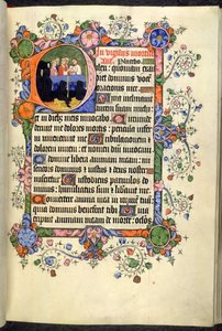Vigiles des morts (Office des morts), avec quadrata gothique, des Heures et Psautier de Bedford - English School