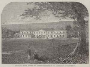 Maison Addington, Surrey, la Résidence de Campagne des Archevêques de Canterbury (gravure) - English School