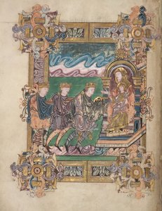Adoration des mages, du Bénédictional de Saint Aethelwold, 971-984 - English School