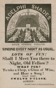 Publicité pour Adelphi Shades, Adam Street, Strand - English School