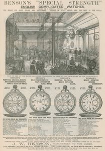 Publicité pour les montres compliquées de Benson Special Strength - English School