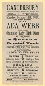 Publicité pour le Canterbury Theatre of Varieties, Westminster Bridge Road, Londres - English School