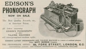 Publicité pour le phonographe d