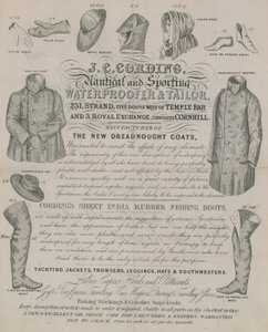 Publicité pour J C Cording, imperméabilisant et tailleur